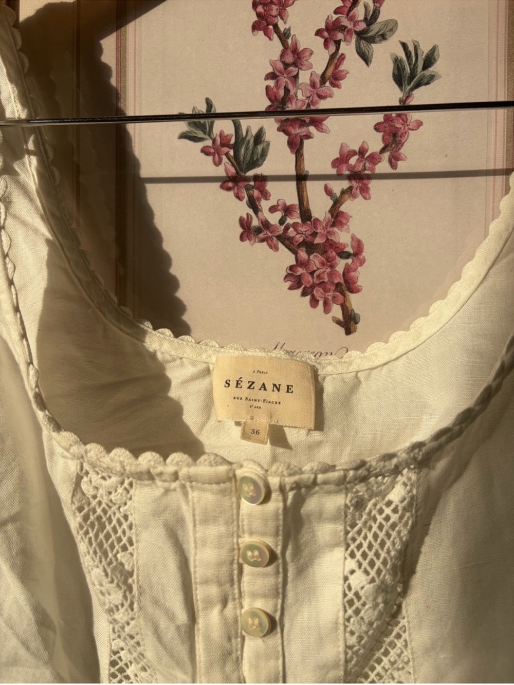 Sezane Lupe Blouse in Ivory 36/4 - Picture 4 of 8